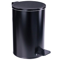 Ведро для мусора с педалью, усиленное, Титан, 10 л, черное, оцинкованная сталь в Томске