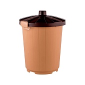 Мусорный бак с крышкой 105 л бежевый