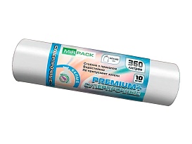 Мешки для мусора 360 л, белые, в рулоне 10 шт., ПВД 65 мкм, 1400х1000 мм, PREMIUM+, 3601015302 в Томске