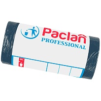 Мешки для мусора 35 л, черный, в рулоне 50 шт., ПНД, 6,2 мкм, 600х500 мм, PACLAN Professional, 604077 в Томске