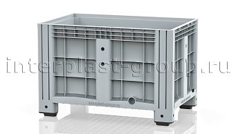 Контейнер iBox сплошной на ножках с пробкой 1 дюйм серый в Томске
