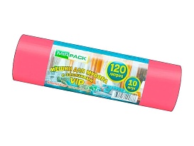 Мешки для мусора 120 л, с завязками, красные, в рулоне 10 шт., ПНД, 15 мкм, 800х750 мм, VIP, Z12010red в Томске Мешки для мусора 120 л, с завязками, красные, в рулоне 10 шт., ПНД, 15 мкм, 800х750 мм, VIP, Z12010red в Томске