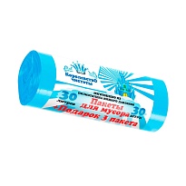 Мешки для мусора 30 л, голубые, в рулоне 30 шт. + 3 пакета в подарок, ПНД, 5 мкм, 560х480 мм, Королевство Чистоты, МК3964 (ПЭКЧ-30-30г) в Томске Мешки для мусора 30 л, голубые, в рулоне 30 шт. + 3 пакета в подарок, ПНД, 5 мкм, 560х480 мм, Королевство Чистоты, МК3964 (ПЭКЧ-30-30г) в Томске