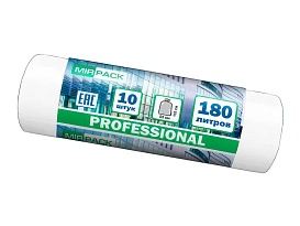 Мешки для мусора 180 л, прозрачные, в рулоне 10 шт., ПВД, 30 мкм, 1100х930 мм, PROFESSIONAL, 180104408 в Томске Мешки для мусора 180 л, прозрачные, в рулоне 10 шт., ПВД, 30 мкм, 1100х930 мм, PROFESSIONAL, 180104408 в Томске