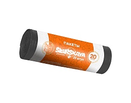 Мешки для мусора 20 л, черные, в рулоне 25 шт., ПНД, 6 мкм, 420х450 мм, SIBIRSKAYA, 101-001 S в Томске