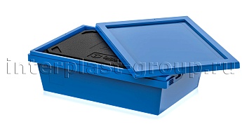 Изотермический контейнер KV 6416 в сборе с крышкой голубой в Томске Изотермический контейнер KV 6416 в сборе с крышкой голубой в Томске