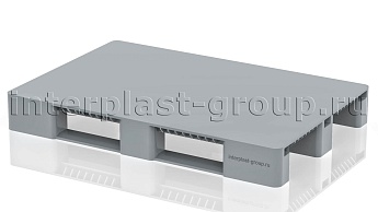 Поддон пластиковый сплошной (усилен 1 трубой) без бортиков серый в Томске Поддон пластиковый сплошной (усилен 1 трубой) без бортиков серый в Томске