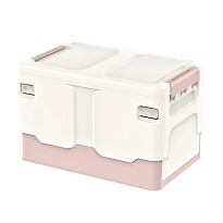Ящик пластиковый складной белый, дно розовое, 370х240х240 мм в Томске