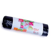 Мешки для мусора 60 л, черные, в рулоне 20 шт., ПНД, 7 мкм, 700х600 мм, Концепция Быта ЭкоДом, 601349 в Томске