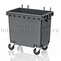 Мусорный контейнер 770 л серый без крышки 770 серый в Томске