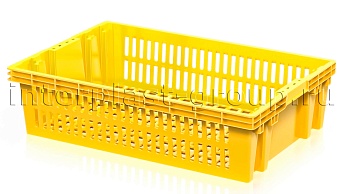 Ящик для овощей, фруктов и хлеба Евролоток желтый в Томске Ящик для овощей, фруктов и хлеба Евролоток желтый в Томске
