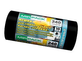 Мешки для мусора 240 л, ароматизированные, черные, в рулоне 10 шт., ПВД 70 мкм, 1300х930 мм, СТРОЙКА, S24010130 в Томске Мешки для мусора 240 л, ароматизированные, черные, в рулоне 10 шт., ПВД 70 мкм, 1300х930 мм, СТРОЙКА, S24010130 в Томске