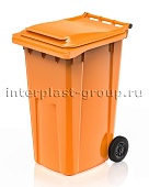 Контейнер для мусора 240 л оранжевый облегченный
