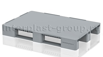 Поддон пластиковый сплошной с бортиками серый в Томске