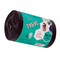 Мешки для мусора 12 л, черные, в рулоне 30 шт., ПНД, 6 мкм, 550х320 мм, Концепция Быта Tubus, 604936 в Томске