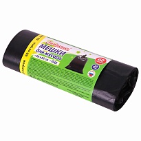 ММешки для мусора 60 л, черные, в рулоне 20 шт., ПНД, 8 мкм, 650х580 мм, Любаша, 608092 в Томске ММешки для мусора 60 л, черные, в рулоне 20 шт., ПНД, 8 мкм, 650х580 мм, Любаша, 608092 в Томске