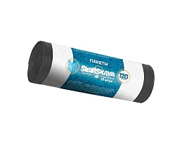 Мешки для мусора 120 л, черные, в рулоне 10 шт., ПНД, 14 мкм, 1100х700 мм, SIBIRSKAYA, 101-008 S в Томске Мешки для мусора 120 л, черные, в рулоне 10 шт., ПНД, 14 мкм, 1100х700 мм, SIBIRSKAYA, 101-008 S в Томске