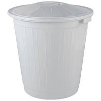 Мусорный бак с крышкой 50 л серый 50 серый в Томске