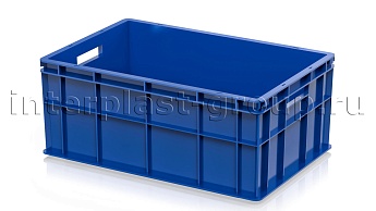 Ящик для молока, мяса, овощей и фруктов сплошной синий в Томске Ящик для молока, мяса, овощей и фруктов сплошной синий в Томске